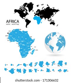 Map of Africa. Vector