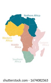 Map of Africa ,vector illustration