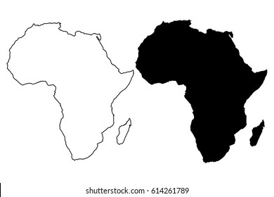 Map Africa Vector Illustration Stock Vector Royalty Free