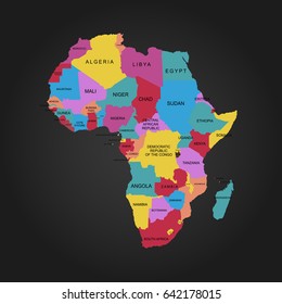 Map of Africa. vector illustration.