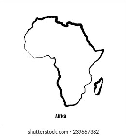 Map of africa for your design, concept Illustration.