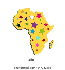 Map of Africa  for your design, concept Illustration.