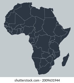 map african continent south africa nigeria ghana kenya tanzania ethiopia morocco senegal uganda mali sudan somalia madagascar angola zimbague cameroon