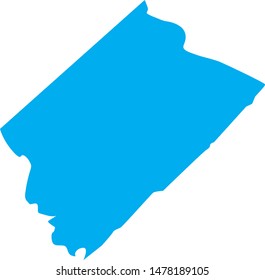 Map of Aiken County in the state of South Carolina