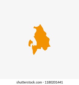 Map of Akershus - Norway Vector Illustration
