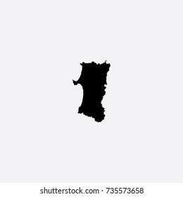 Map of Akita Prefecture - Japan Vector Illustration
