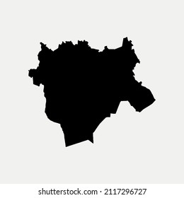 Map of Aktobe - Kazakhstan region outline silhouette vector illustration

