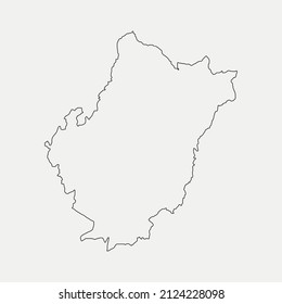 Karte von Al Bahah - Saudi-Arabien, Umriss-Silhouette, Vektorgrafik
