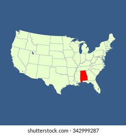 map of Alabama
