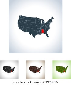 map of Alabama