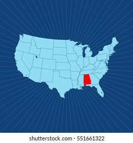 map of Alabama