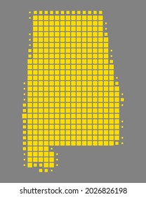 Map of Alabama on gray