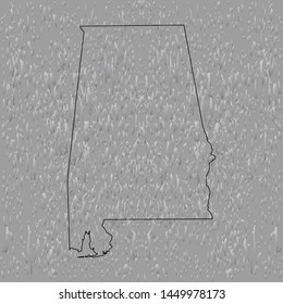 map of Alabama . vector illustration
