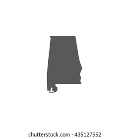 Map of Alabama Vector Illustration