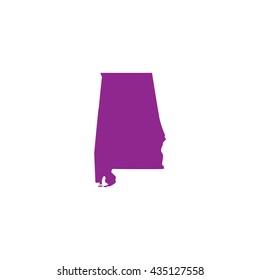 Map of Alabama Vector Illustration