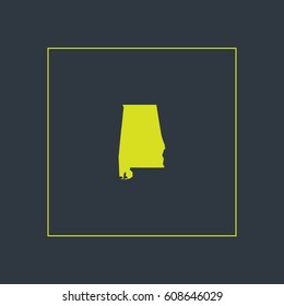 Map of Alabama Vector Illustration

