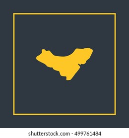 Map of Alagoas Vector Illustration