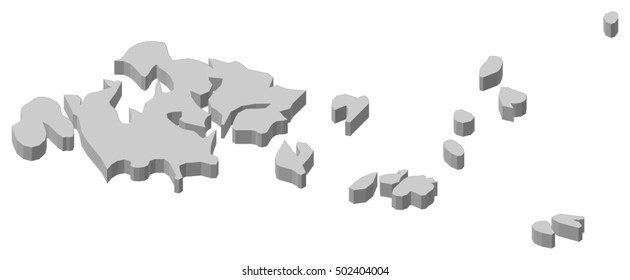 Map - Aland (Finland) - 3D-Illustration