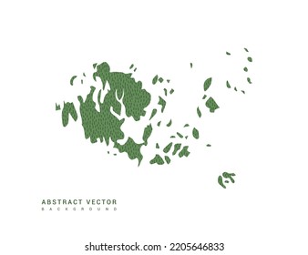 Map of Aland Islands green simple outline. Stylized minimal line design vector.