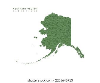 Map Alaska Green Simple Outline Stylized Stock Vector Royalty Free Map Alaska Green Simple Outline 260nw 2205646913