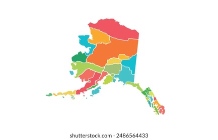 Map of the Alaska state.used for education,Travel worldwide, earth geography website layouts, background, Study geography,work in graphics.Suitable for tourists students and graphic design.