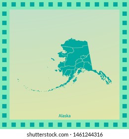 map of Alaska . vector illustration