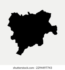 Map of Albacete - Castilla-La Mancha - Spain region outline silhouette graphic element Illustration template design
