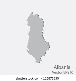 Map of albania abstract corlor Gold on White background frame vecter illustration eps 10.