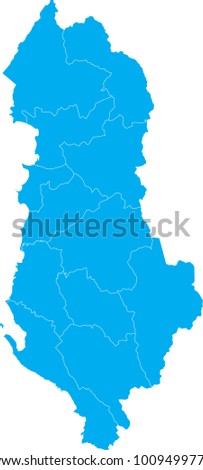 map of Albania country
