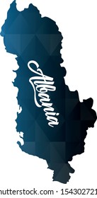 Map of Albania. Geometric polygon map vector