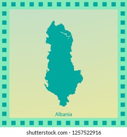 map of Albania - Vector