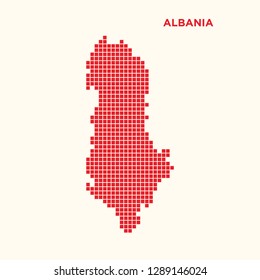 map of albania. vector