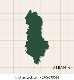 Map of Albania vector design template