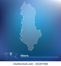 Map of Albania - vector illustration