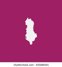 Map of Albania Vector Illustration