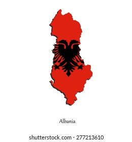 Map of Albania for your design, concept Illustration.