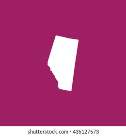 Map of Alberta Vector Illustration