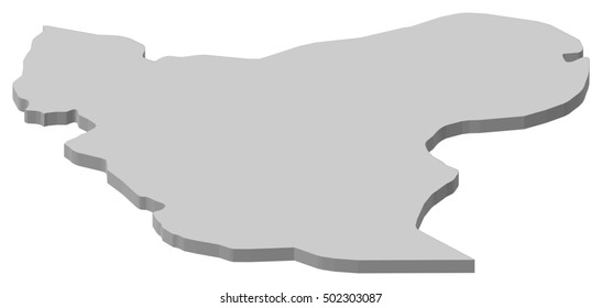 Map - Aleppo (Syria) - 3D-Illustration