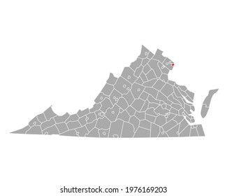 Map Of Alexandria In Virginia On White