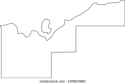 Map Of Alger County In State Of Michigan