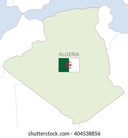 Map of Algeria. Africa
