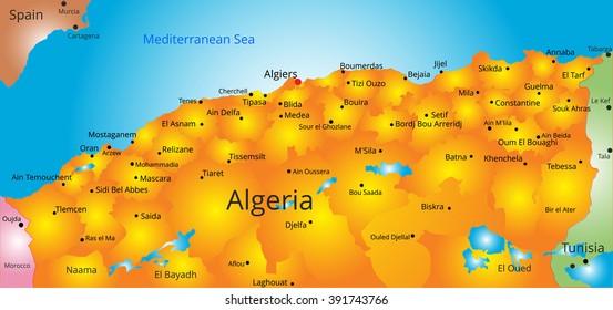 map of Algeria country