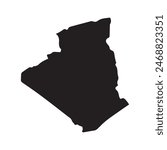 map of Algeria glyph icon. Illustration vector graphic of map of algeria icon.