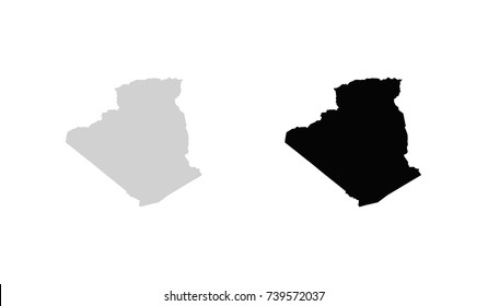 Map of Algeria Vector Illustration