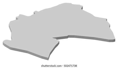 Map - Al-Qadisiyyah (Iraq) - 3D-Illustration