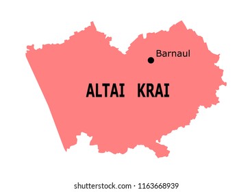 Map Altai Krai Vector Illustration Stock Vector (Royalty Free) 1163668939