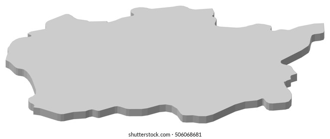 Map - Alytus (Lithuania) - 3D-Illustration