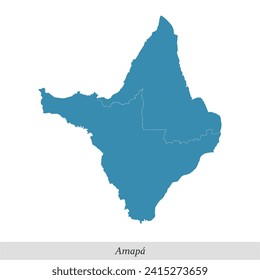 map of Amapa is a state of Brazil with borders mesoregions