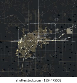 Map Amarillo City. Texas. USA