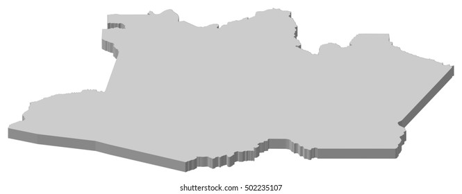 Map - Amazonas (Brazil) - 3D-Illustration